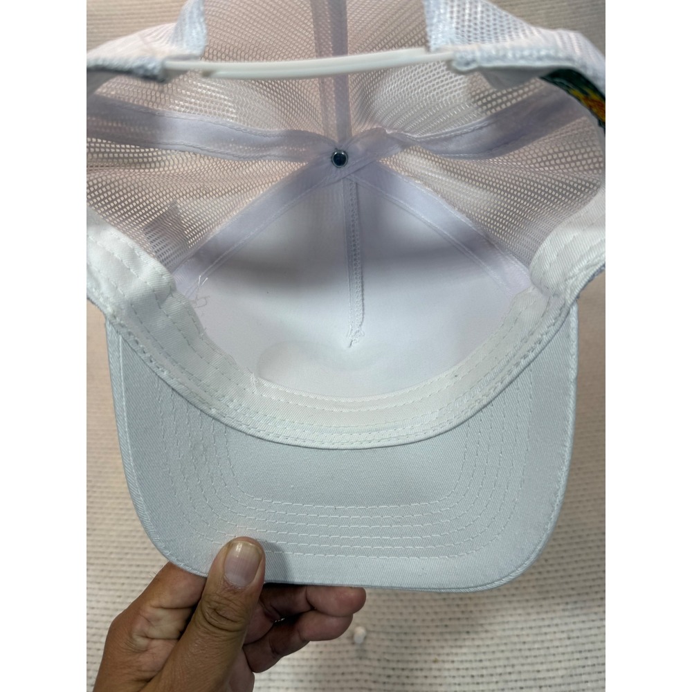 Bass Pro Shops White Mesh Trucker Hat Snapback BPS75038 Adult Adjustable Cap NWT - Picture 4 of 4